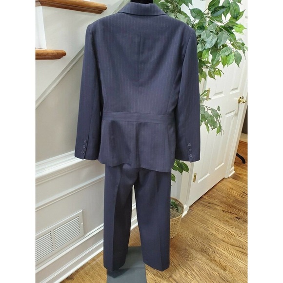 Evan Picone Women Black Lined Polyester Long Sleeve Blazer & Pant 2Piece Suit 10 - Picture 6 of 16